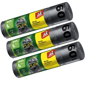 3X WORKI NA ŚMIECI MAGNUM FLEX 60L JAN NIEZBĘDNY