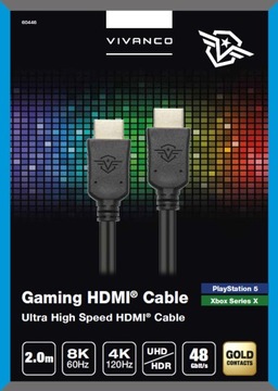 HDMI-HDMI 2m cert.2.1 8K 60Hz, 4K 120Hz eARC 48Gbit/s Vivanco Sklep W-wa