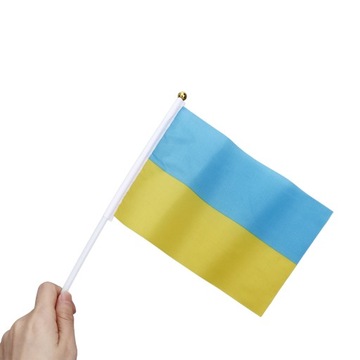 10 zestaw ukraińska podręczne flagi Mini