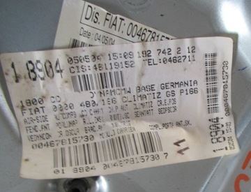 FIAT STILO MECHANIZMUS ZVEDÁK OKNO LEVÝ PŘEDNÍ