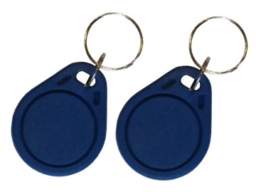 Brelok TAG 13,56 MHz 1k Classic do ZAMKA DOMOFONU niebieski 10 sztuk