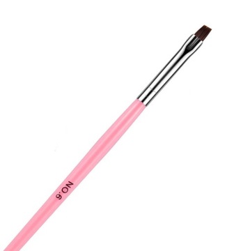slay PĘDZEL DO ŻELU lub HENNY kuna SKOŚNY #6 rozmiar 6 różowy