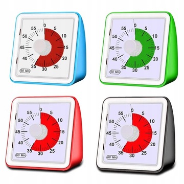 Timer wizualny analogowy 60-minutowy cichy timer