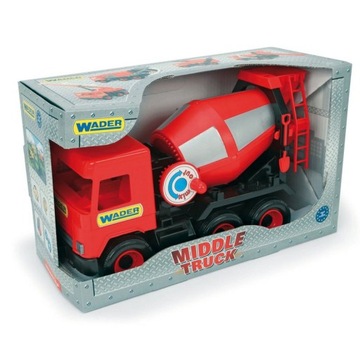 MIDDLE TRUCK BETONIARKA CZERWONA 43cm GRUSZKA WADER 32114