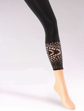 Legginsy micro EMANUELA we wzory PREDA r.3/4