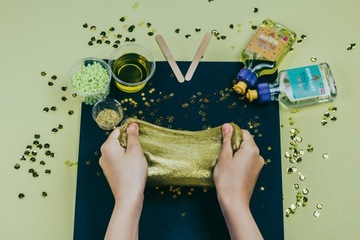 НАБОР БЛЕСКОВ TUBAN SLIME GOLD SHINE GOLD DIY