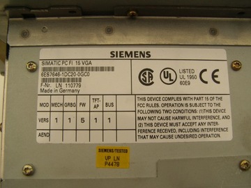 ПК Siemens FI15 6ES7646-1DC20-0GC0