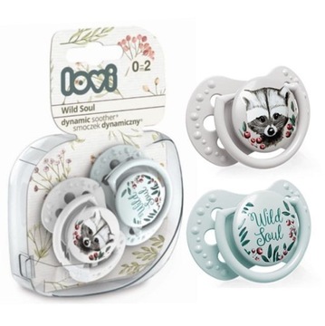 LOVI Smoczek uspokajający Wild Soul Boy 0-2m 2szt.