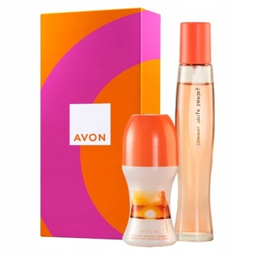 AVON ZESTAW UPOMINKOWY SUMMER WHITE SUNSET 2 SZTUKI PUDEŁKO ŚWIĘTA
