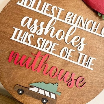 Рождественский дверной знак Рождественский венок