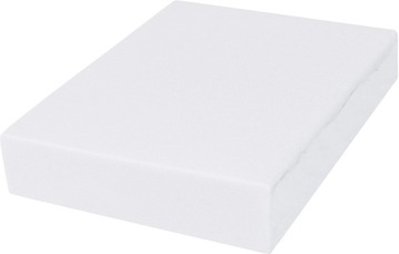 PRZEŚCIERADŁO JERSEY 140x200 Z GUMKĄ POLSKIE BIAŁE