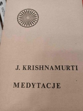 J. Krishnamurti MEDYTACJE