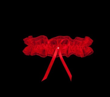 Подвязка свадебная Julimex 5 см красная