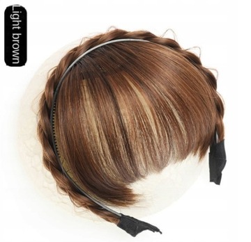 повязка на голову повязка для волос парик челка светло-коричневый