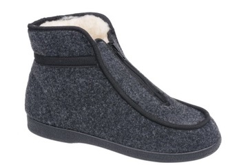 BAMBOSZE OCIEPLANE Z ZAMKIEM stalowy 45