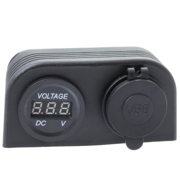 ЗАРЯДНОЕ РАЗЪЕМ 2x USB 2.1A 1A ЖК-ВОЛЬТМЕТР