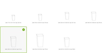 RATO SQUARE DRTS325 горшок + вставка Мокка