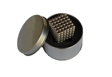NeoCube kulki magnetyczne 216 szt. 5mm srebrne BOX magnesy neodymowe
