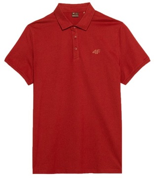 Koszulka męska POLO 4F M129 bawełniana czerwony 3XL