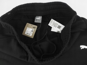 3190 МУЖСКИЕ СПОРТИВНЫЕ БРЮКИ PUMA ИЗ ХЛОПКА, ЧЕРНЫЕ, С УТЕПЛЕНИЕМ, 2XL