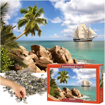 Puzzle 1500 elementów Sailing in Paradise - Żeglowanie w raju 68x47cm