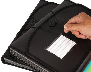 Складная папка для документов с 13 отделениями, вместительная.