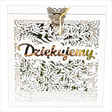 Pudełko na koperty złote dekory , napis.