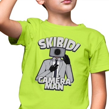 KOSZULKA T-SHIRT dla DZIECI Camera MAN SKIBIDI TOILET Wiele WZORÓW 122