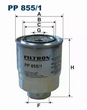 FILTRON FILTR PALIVA PP855/1 TOYOTA 1.4 2.0 D4D