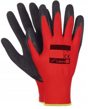 RĘKAWICE ROBOCZE Ochronne Red Latex roz. 8