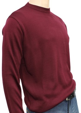 Elegancki Sweter Męski pod szyję Bordo roz. XXL