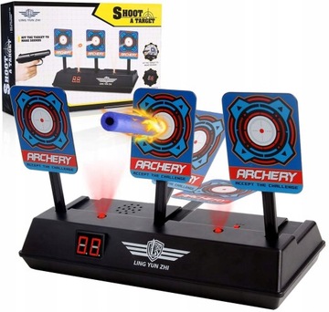 TARCZA ELEKTRYCZNA STRZELNICA DO WYRZUTNI 3 CELE WYŚWIETLACZ