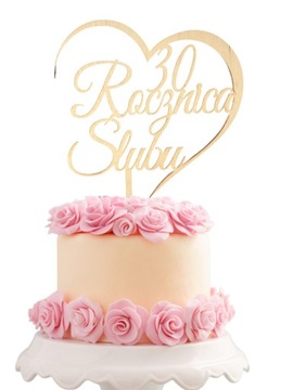 ТОПЕР ДЛЯ ТОРТА НА ЮБИЛЕЙ СВАДЬБЫ 30 40 50 60 ЛЮБОЕ НОМЕР ДЕРЕВЯННЫЙ