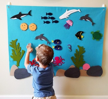 ŚWIĄTECZNY PREZENT FILCOWA UKŁADANKA OBRAZ DIY