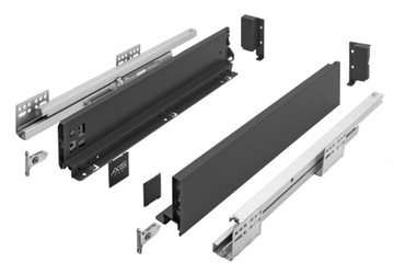 SZUFLADA GTV AXIS PRO NISKA L550 H86 CZARNA CICHY DOMYK PEŁEN WYSUW 40KG A2