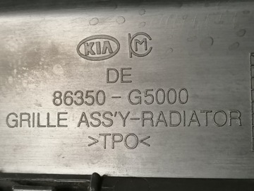 KIA NIRO 16- MASKA MŘÍŽKA CHLADIČŮ 86350-G5000
