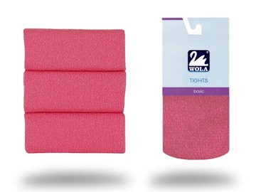 Wola BASIC bawełniane rajstopy,PINK, 128-134