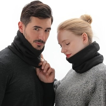 Зимняя флисовая гетра, ветронепроницаемая, толстый вязаный термостойкий воротник.