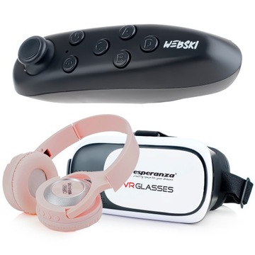 OKULARY VR GOGLE DO TELEFONU+ KONTROLER BLUETOOTH