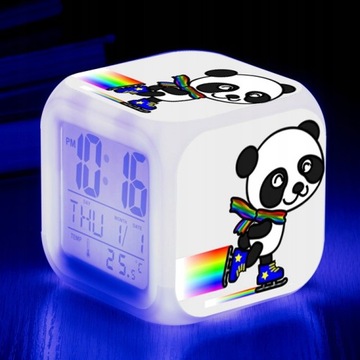 Cyfrowy budzik dla dzieci Panda PANDA LED zmieniaj