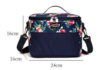 ИЗОЛИРОВАННЫЙ ЛАНЧ-БОКС РОЗОВЫЙ С ЦВЕТАМИ 6л