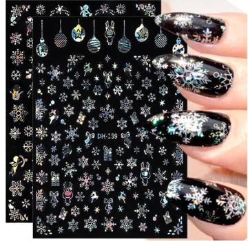 СЕРЕБРЯНЫЕ НАКЛЕЙКИ ДЛЯ НОГТЕЙ САМОКЛЕЯЩИЕСЯ DH189