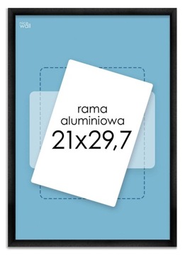 Czarna Ramka A4 Rama aluminiowa 21x29,7 cm 29,7x21