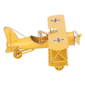 Vintage model samolotu dwupłatowiec z kutego