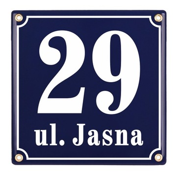 tablica tabliczka adresowa EMALIOWANA 20x20 - GW.