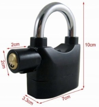 НАВЕСНОЙ ЗАМОК С СИГНАЛИЗАЦИЯМИ ЗАЖИМ СИГНАЛИЗАЦИИ НАДЕЖНЫЙ ЗАМОК 110 дБ