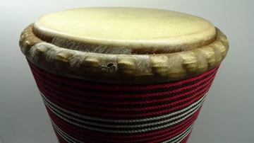 БАРАБАН DJEMBE 13 ДЮЙМОВ/62 СМ МАСТЕРСКАЯ РУЧНОЙ РАБОТЫ МАРИУШ РАННИ + КОРПУС