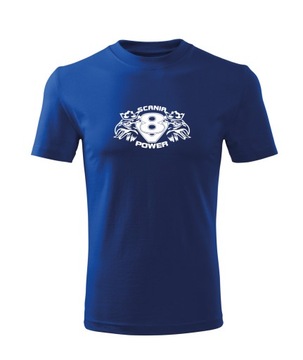 Koszulka T-shirt męska M153 SCANIA POWER niebieska rozm XXL