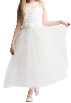 Elegancka Sukienka Margaret dla Dziewczynek biel, 110/116