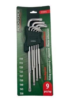 KLUCZE TORX EXTRA DŁUGI T10-T50 9 SZT.